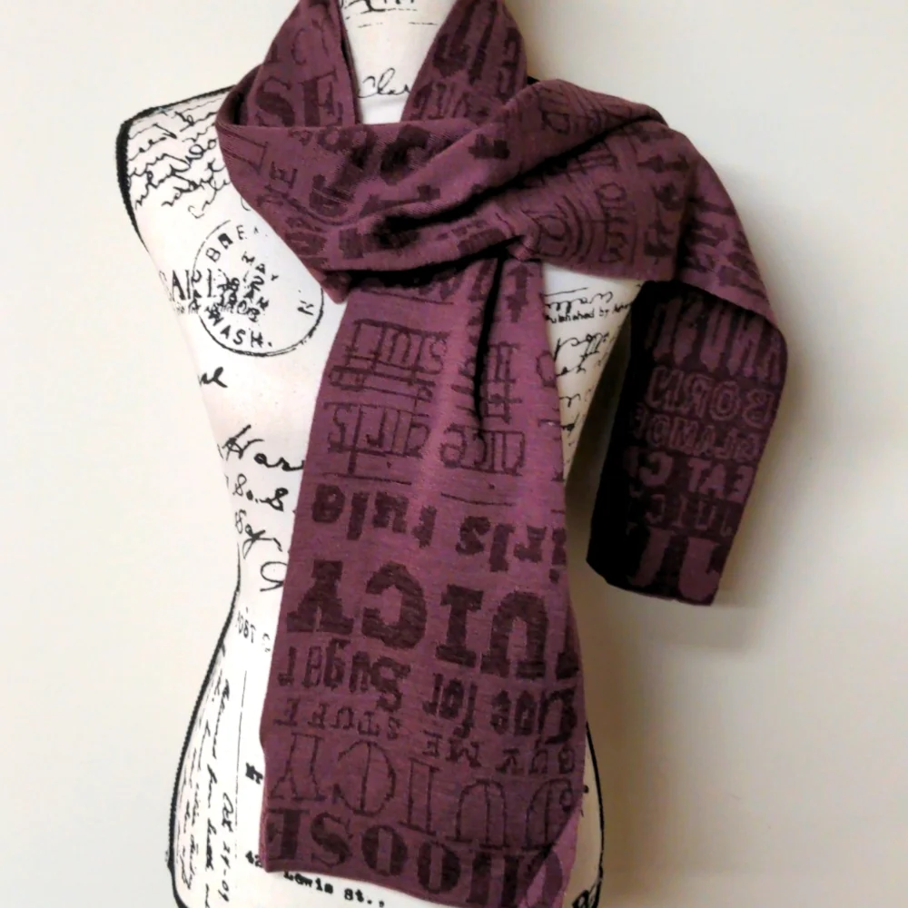 Juicy Couture Wool Blend Graffiti Scarf